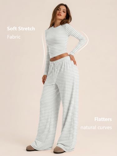 Trendy Queen Women's 2 Piece 2026 Fall Fashion Lounge Set with Pockets