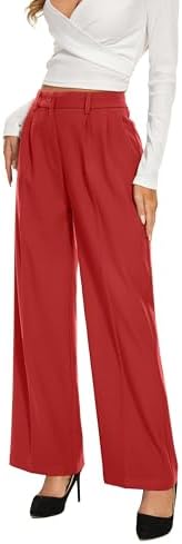 FUNYYZO Wide Leg Dress Pants for Women Work Slacks Business Casual Outfits