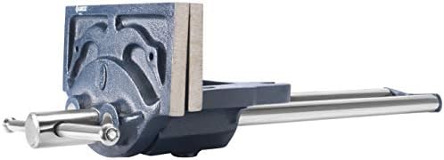 Groz 9" Rapid Action Woodworking Vise, 13-1/2" Jaw Opening, Buttress Thread Screw, Cast Iron Body with TOE-IN Jaws for Workbench Cabinet and Furniture Building (39012)