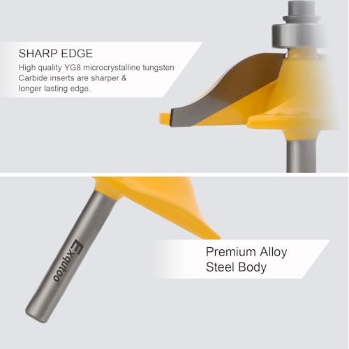 Exqutoo 1PCS 1/4" Shank 2-1/2" Diameter Raised Panel Cabinet Door Making