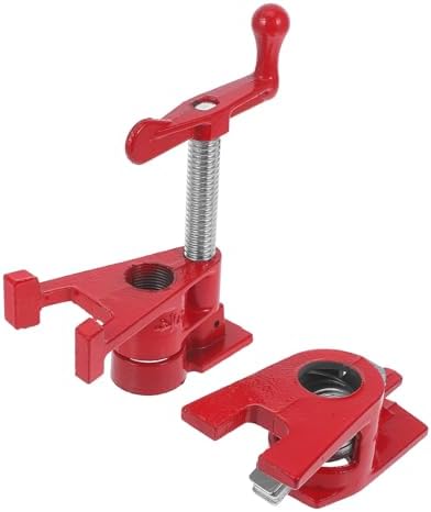 Woodworking Pipe Clamp Set with Rubber Protection, 1/2" Frame Assembly Gluing Clamps for Woodworking and Metalworking, Quick-release Workholding Device for Wood Paneling