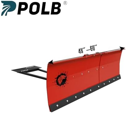 ATV/UTV Front Mount Land Leveler, 48"-60" Adjustable Steel Driveway Grader for Gravel&Dirt, Heavy Duty Yard Leveling Tool, Snow Plow Kit Compatible, 5-Position Angle, Winch Required (Sold Separately)