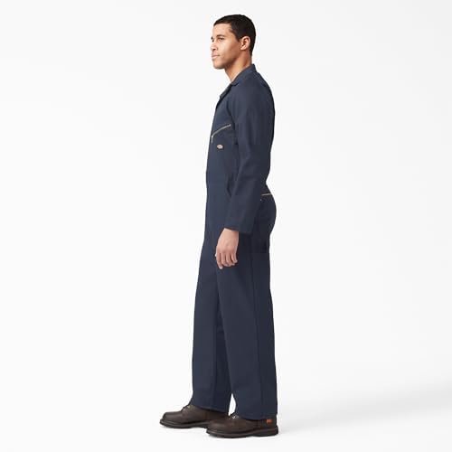 Dickies Men’s Deluxe Long Sleeve Coveralls – 7.5 oz Twill Mechanic Jumpsuit with Zipper Front Industrial Uniform Fit