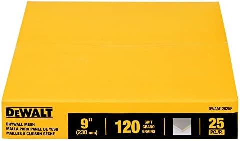 DEWALT Drywall Mesh, 9 in., 25-Pack, 120G (DWAM12025P)