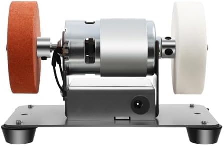 3-In-1 Mini Belt Sander - 15 Degree Knife Sharpener Electric Bench Grinder Sanding Machine, 7 Adjustable Speed Buffer Polisher for Metal Wood DIY Handcraft, Tool & Knife Sharpening (Plus Kit)