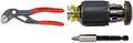 KNIPEX Tools - Cobra Water Pump Pliers (8701125), 5-Inch,Red and Silver & Klein Tools 32308 Multi-bit Stubby Screwdriver, Impact Rated 8-in-1 Adjustable Magnetic Tool with Phillips