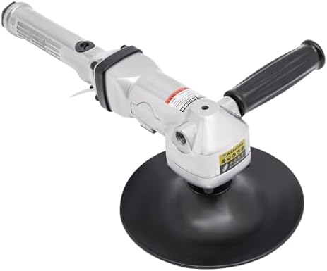 7in Air Pneumatic Sander, 4500rpm Pneumatic Polisher with Press-Type Design, M16 Spindle Aluminum Lightweight Air Sander for Stones, Tiles, Marble, Car