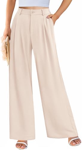 PRETTYGARDEN Women's Flowy Wide Leg Dress Pants