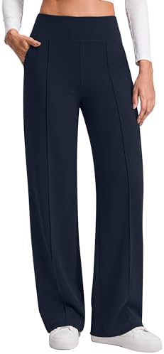 G4Free EverGoing Wide Leg Yoga Pants for Women Front Seam with Pockets