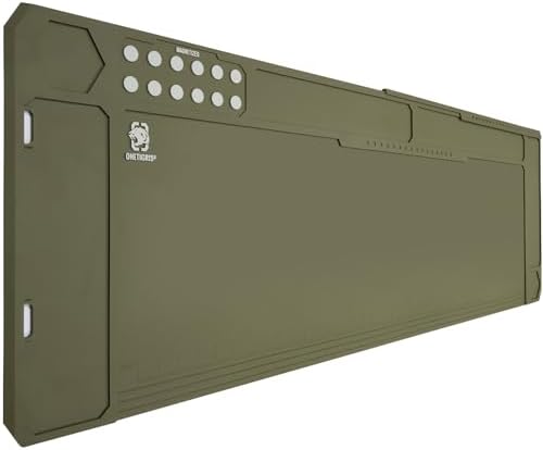 OneTigris Gun Clean Mat Magnectic for Table, Extra Large 48"x16" Anti-Slip Rubberized Repair Mat for Gun Parts, Protects Work Surface from Solvents and Oils