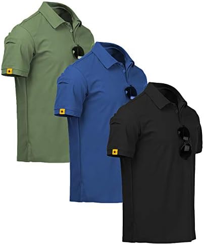 ZITY 3 Pack Mens Golf Polo Shirts Short Sleeve Business Casual T-Shirts