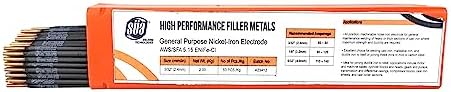 SÜA - ENiFeCl - 55% Nickel/Cast Iron Welding Electrode - 12" x 3/32" (4.4 LB)