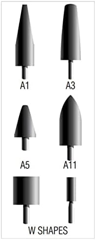 Norton 61463616459 1x2-3/4x1/4 in. NorZon NZ ZA Resin Bond Mounted Points, Type A3, 24 Grit, 5 Pack
