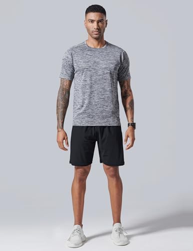 Liberty Imports 5 Pack Men's Active Quick Dry Crew Neck T Shirts