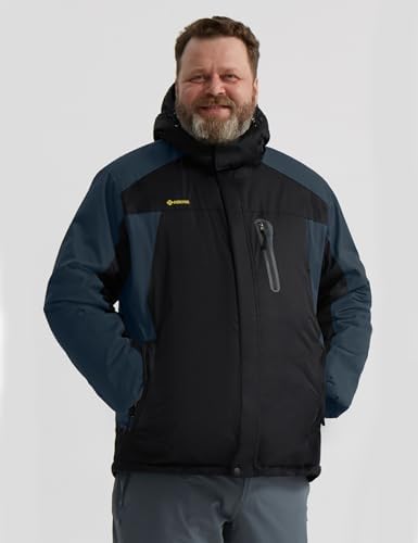 GEMYSE Men's Winter Ski Jacket Waterproof Snow Coat with Detachable Hood