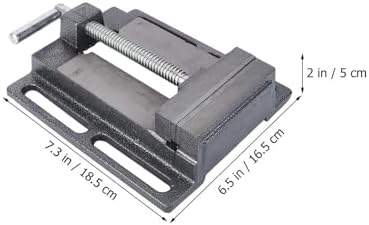 TEHAUX 4 Inch Drill Press Vise Cast Iron Table Vise Bench Clamp for Woodworking and Drilling Machines Small Workholding Device Random Color