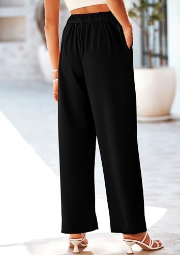 PRETTYGARDEN Women's Flowy Wide Leg Dress Pants