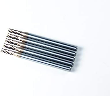 Square End Carbide Mill Set (Pack of 5) - 1/8 End Mill for Alloy Steels/Hardened Metals – 4 Flute TiAlN Coated Square Nose Milling Set for CNC Machine Milling Tools