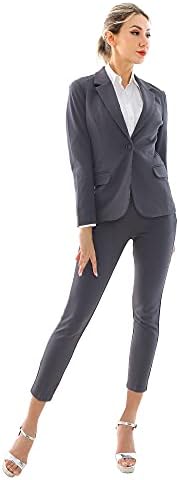 Marycrafts Women’s Two Piece Suits – Business Blazer Pant Suit Set, Professional Work Outfit for Office