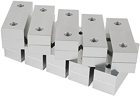 10 Set 20pcs 6 x 2 x 1 Soft Jaws Set Standard Machinable Aluminum Compatible with Kurt 6" Vise Jaws