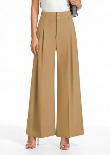 PRETTYGARDEN Women's High Waisted Wide Leg Dress Pants
