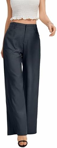 FUNYYZO Wide Leg Dress Pants for Women Work Slacks Business Casual Outfits