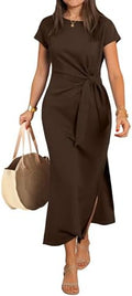 ANRABESS Womens Summer Wrinkle-Free Maxi Dress