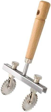 Eppicotispai Aluminium and Stainless Steel Double Adjustable Pastry Wheel