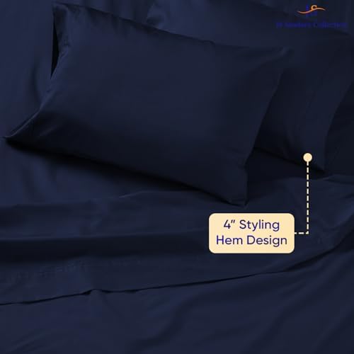 JS Sanders Collection 4PC Boat Sheet Set Universal XL V Berth, Nayy Blue