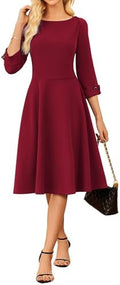 GRACE KARIN Work Dresses for Women Fit and Flare Midi Dress