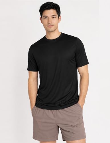 Liberty Imports 5 Pack Men's Active Quick Dry Crew Neck T Shirts