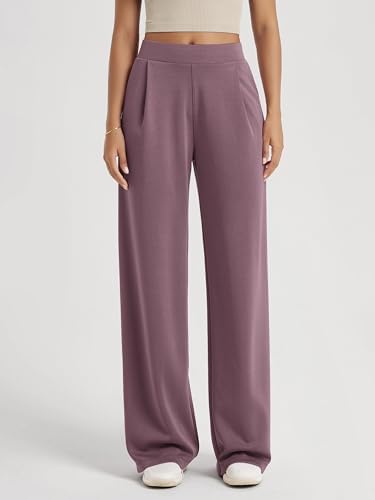 ODODOS Modal Soft Wide Leg Pants for Women High Waist Casual Relaxed Pants with Pockets-27/29"/ 31" Inseam