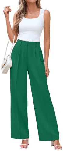 KICZOY Women Casual Wide Leg Dress Pants High Waist Lightweight Flowy Pants