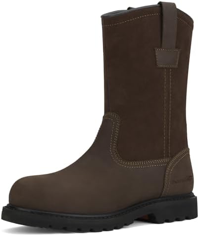HISEA NINGO Steel Toe Work Boots for Men, Waterproof Wellington Boots