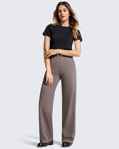 G4Free EverGoing Women's Wide Leg Dress Pants with Pockets Belt Loops