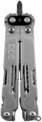 SOG PowerAccess Deluxe All-Around Heavy Duty Stainless Steel Multi-Tool w/Nylon Sheath, Two Knife Blades, Can & Bottle Opener, Stone Wash