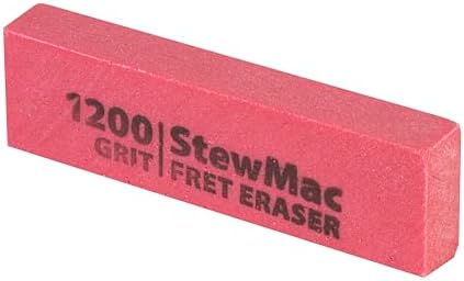 StewMac Fret Eraser, 1200-grit, Red - Fret Polishing Rubber Block