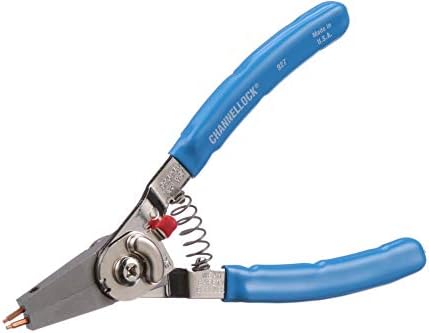 Channellock Snap Ring Plier 927 - Precision Circlip Retaining Ring Pliers, 5 Tips, Made in USA - 8-Inch