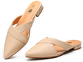Rekayla Women's Mules Closed Pointed Toe Flats Backless Loafers Shoes for Women