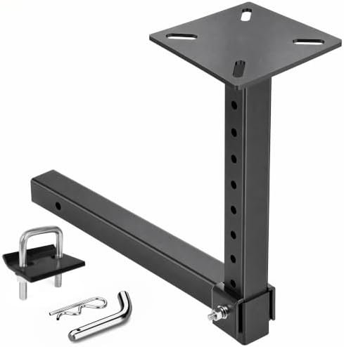 MaxxHaul Hitch Mount Vise Plate Holder Heavy‑Duty 2 Inch Receiver Workbench Mount Portable Vise and Tool Platform for Trucks SUVs and RVs Alloy Steel Construction (80356)