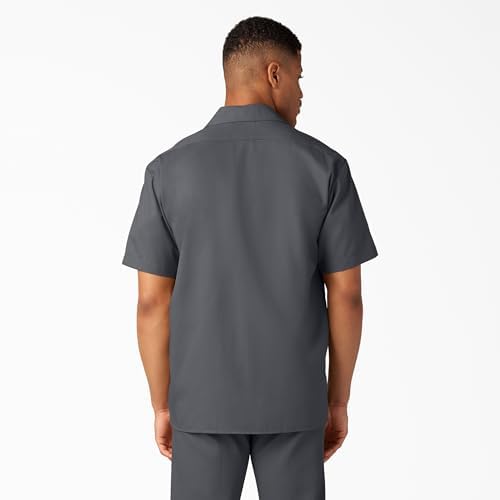 Dickies Men’s Short Sleeve Work Shirt – Durable Twill Button Down Shirts for Men, Lightweight Uniform for Daily Wear