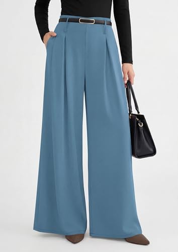 PRETTYGARDEN Womens Wide Leg Dress Pants Flowy Trousers