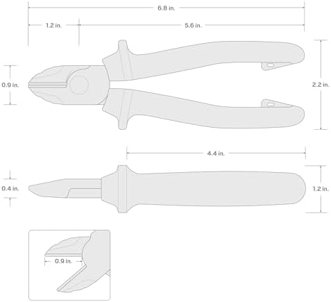 TEKTON 7 Inch Insulated Diagonal Cutting Pliers | PVC00007