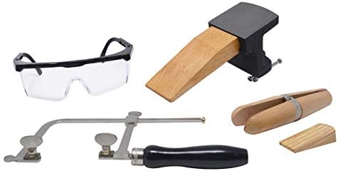 Jewelers Bench Jewelers Saw Frame Tool Set Bench Pin Anvil Block with Clamp Saw Frame Ring Clamp Metal Jewelry Making Kit