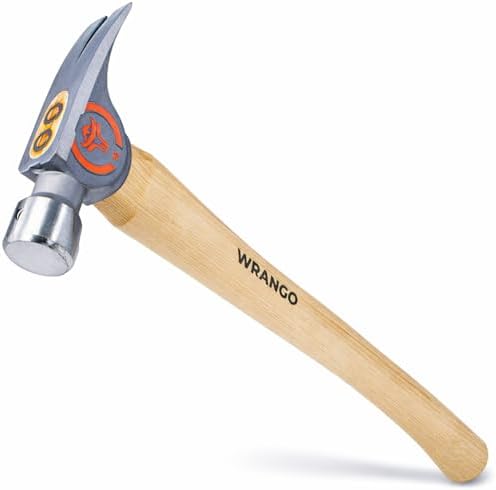 14oz Titanium Framing Hammer - Lightens Your Toolbelt - 45% Lighter Than Steel - 17" Hickory Handle for Framing & Carpentry - Lifetime Warranty - 5% Donated To Help Farmers