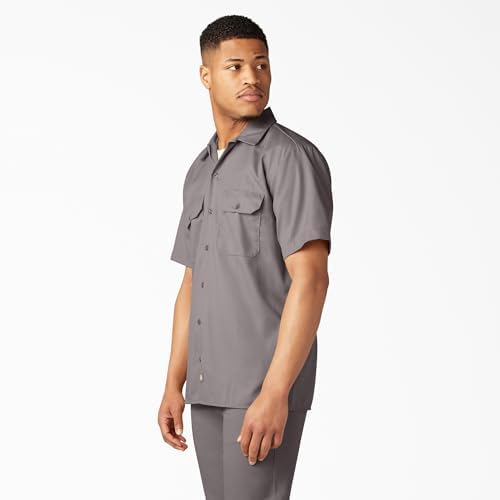 Dickies Men’s Short Sleeve Work Shirt – Durable Twill Button Down Shirts for Men, Lightweight Uniform for Daily Wear