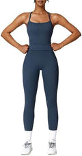 ABOCIW Workout Sets for Women 2 Piece Padded Sports Bra Tank Top High Waist Leggings Sets Gym Yoga Work Out Clothes