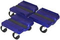 Push Industries Poly Pro Heavy Duty Snowmobile Dollys 1500 lbs with 2.5” Nylon Swivel Casters (Blue)