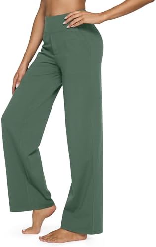 G4Free Yoga Pants for Women Wide Leg Pants with Pockets High Waisted