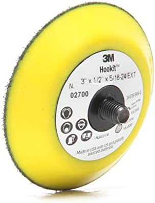 3M Hookit Disc Pad, 02700, 3 in x 1/2 in 5/16-24 External